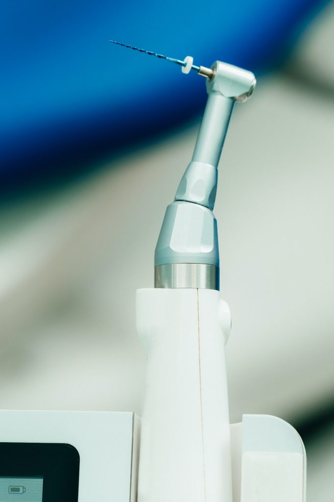 dental equipment in the dentist's office for root canal treatment. Close-up, endomotor